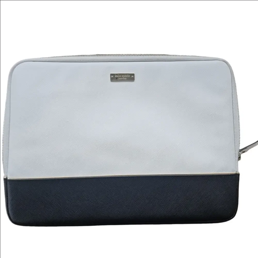 Kate Spade Two-Tone Laptop Bag in Black and Cream